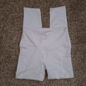 EVCR White Women's Activewear Leggings Size S